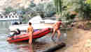 bring the boat to shore